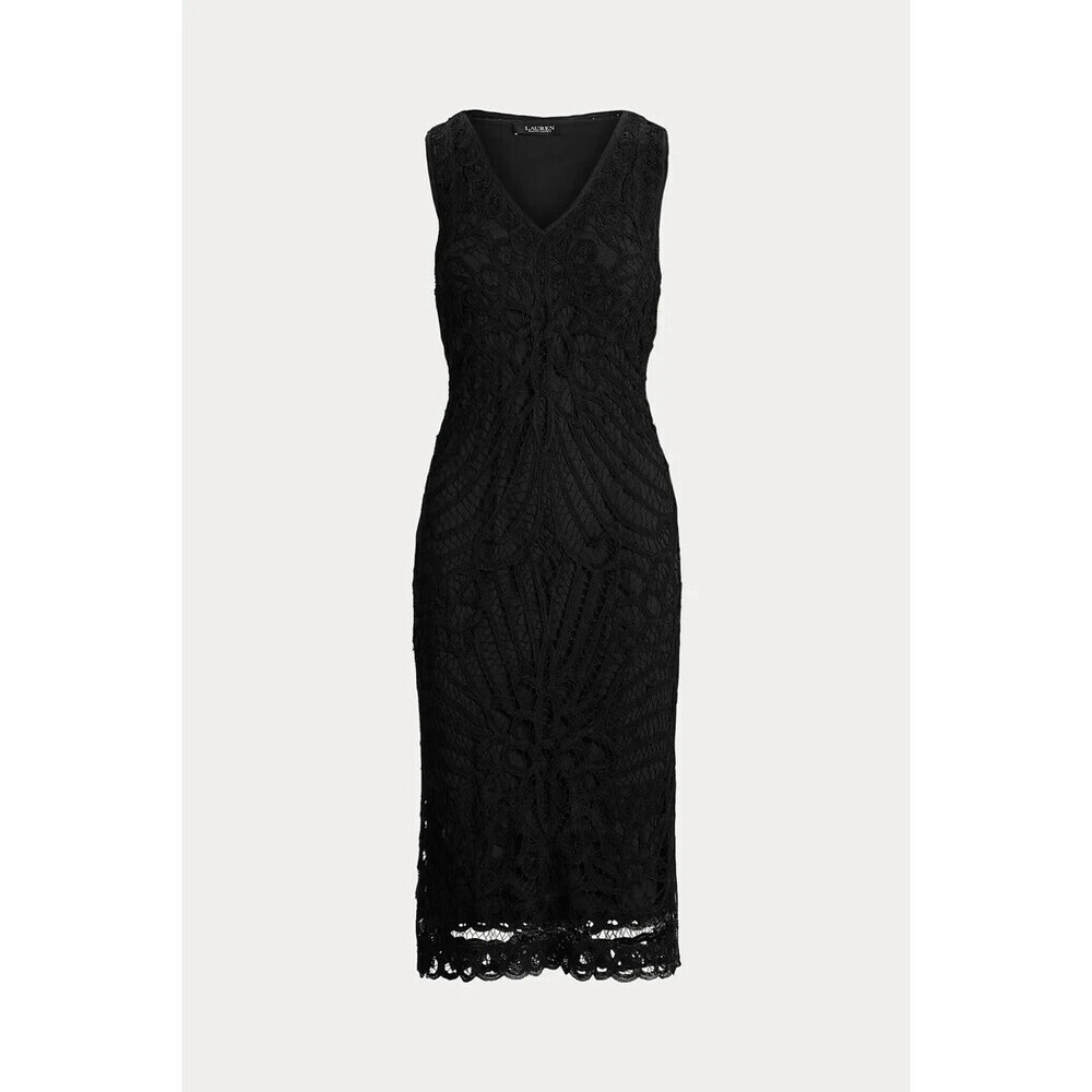 NEW! Lauren Ralph Lauren Women's 10 Battenburg Lace Dress NWT $245 - Picture 2 of 5